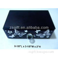 antique style black glass jewelry case for home decor